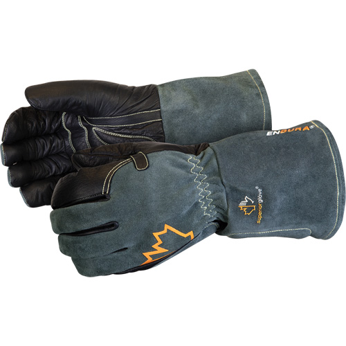 Endura&reg; Mig Welding Gloves, Grain Cowhide, Size Medium Planification Entrepots Molloy