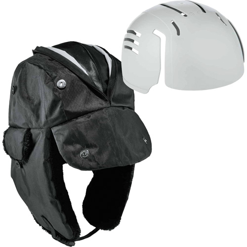 Chapeau de trappeur avec fermeture &agrave; glissi&egrave;re et casque antichoc &agrave; ins&eacute;rer N-Ferno, Doublure en Polyur&eacute;thane/Satin, Moyen/Petit, Noir Planification Entrepots Molloy