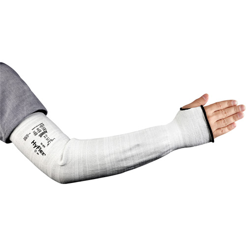 HyFlex&reg; 11-211 Series Wide Cut Resistant Sleeve, Intercept, 18", ASTM ANSI Level A2/EN 388 Level 2, Grey Planification Entrepots Molloy