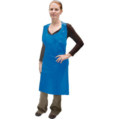 Polyethylene Apron, Polyethylene, Blue, 35" W x 46" L Planification Entrepots Molloy