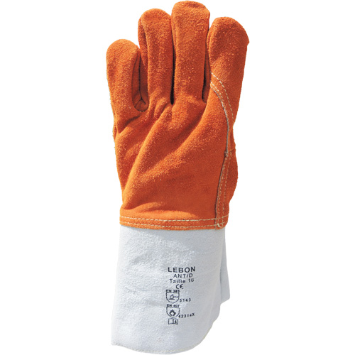 Gants de travail r&eacute;sistants &agrave; la chaleur Lebon, Cuir, 10, Prot&egrave;ge jusqu'&agrave; 482° F (250° C) Planification Entrepots Molloy