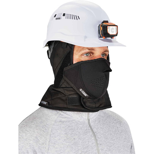 Doublure de casque de s&eacute;curit&eacute; d'hiver trois couches N-Ferno avec cache-bouche, Doublure en Molleton, Taille unique, Noir Planification Entrepots Molloy