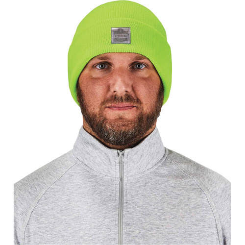 Bonnet en tricot c&ocirc;tel&eacute; N-Ferno, Taille unique, Vert lime haute visibilit&eacute; Planification Entrepots Molloy
