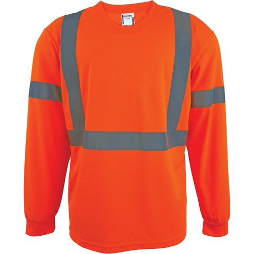 Long Sleeve Safety Shirt, Polyester, 2X-Large, High Visibility Orange Planification Entrepots Molloy