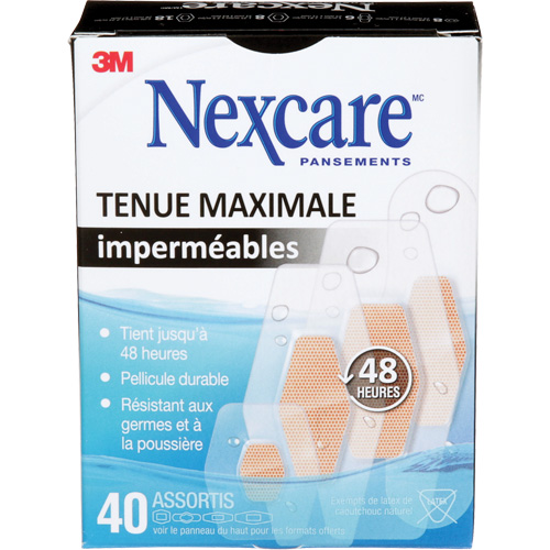 Nexcare Max-Hold Waterproof Bandages, Assorted, Plastic, Sterile Planification Entrepots Molloy