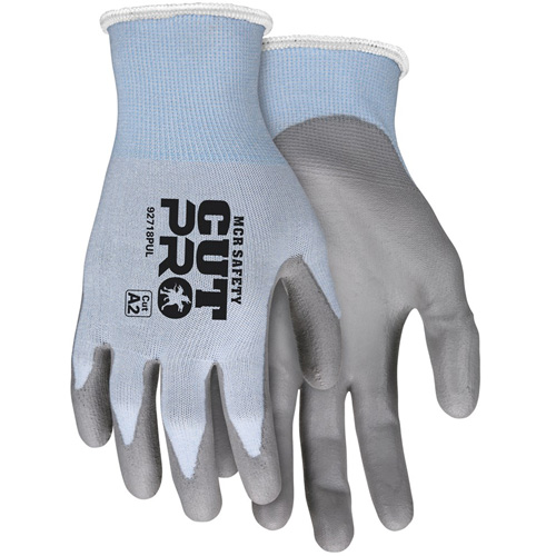 Gants r&eacute;sistant aux coupes Safety Cut Pro, Taille Grand, Calibre 18, Rev&ecirc;tement Polyur&eacute;thane, Enveloppe en PEHP, ASTM ANSI niveau A2 Planification Entrepots Molloy