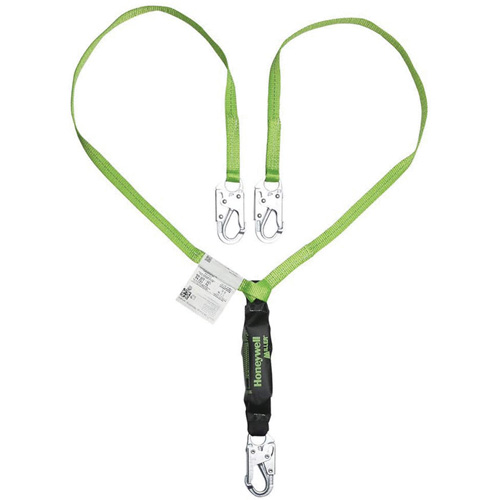 Miller&reg; HP Shock-Absorbing Lanyard, 4', Locking Snap Hook Center, Locking Snap Hook Leg Ends, Polyester Planification Entrepots Molloy