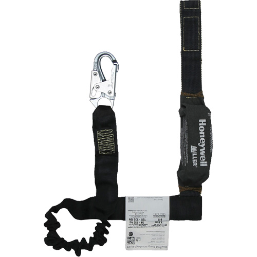 Longe avec amortisseur de choc r&eacute;sistante &agrave; l'arc &eacute;lectrique Miller, 6', Point d'ancrage &agrave; Mousqueton verrouillable, Mousqueton verrouillable aux jambes, Kevlar Planification Entrepots Molloy