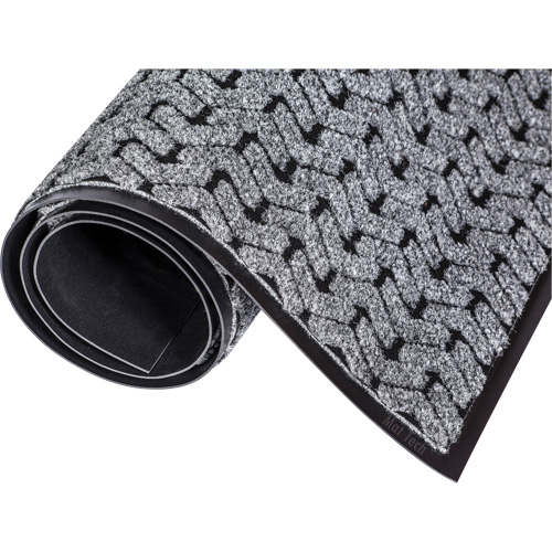 Tire-Track Performance Entrance Mats, Wiper/Scraper, 4' x 8' x 3/8", Grey Planification Entrepots Molloy