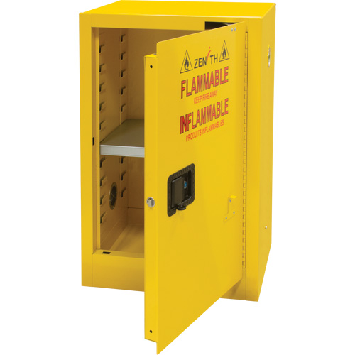 Armoire pour produits inflammables, 12 gal., 1 Porte(s), 23" La x 35" h x 18" p Planification Entrepots Molloy