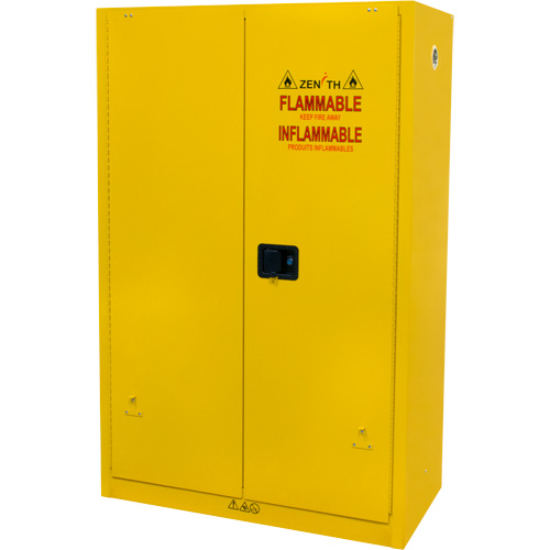 Armoire pour produits inflammables, 45 gal., 2 Porte(s), 43" La x 65" h x 18" p Planification Entrepots Molloy