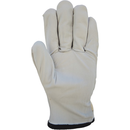 Gants de conducteur &agrave; dos en coton, Grand, Paume en Cuir fleur de ch&egrave;vre Planification Entrepots Molloy