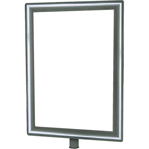 Porte-enseigne vertical robuste pour montant classique, Chrome poli Planification Entrepots Molloy