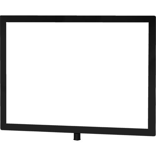 Porte-enseigne horizontal robuste pour montant classique, Noir Planification Entrepots Molloy