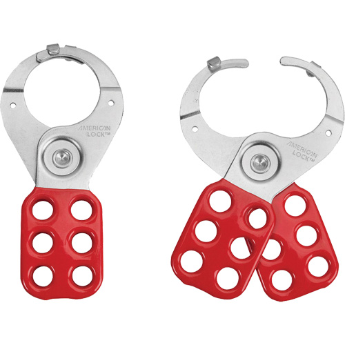 Tabbed Steel Lockout Hasp, Red Planification Entrepots Molloy