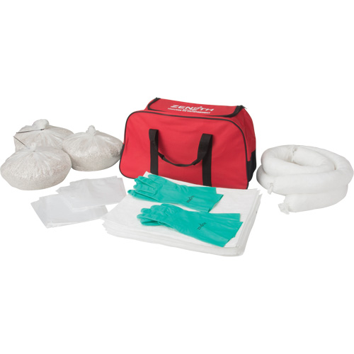 Trousse de lutte contre les d&eacute;versements, Huile seulement, Sac, Absorbance de 10 gal. US Planification Entrepots Molloy