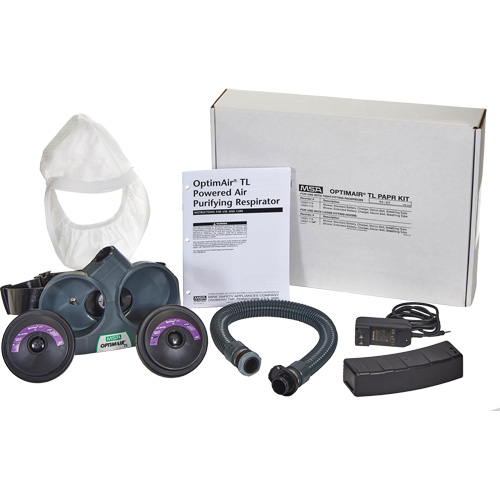 OptimAir&reg; TL PAPR Response Kit, Headcover & Faceshield, Lithium-Ion Battery Planification Entrepots Molloy