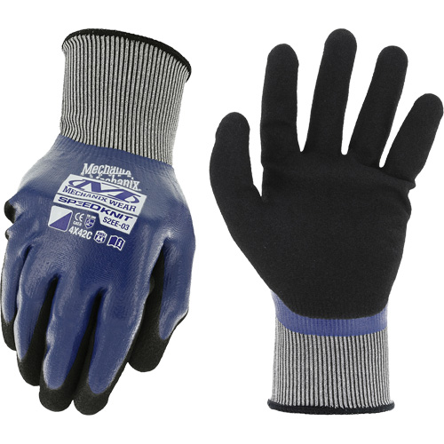 Gants de travail SpeedKnit Shield C4, Taille T-Grand/10, Calibre 18, Rev&ecirc;tement Nitrile, Enveloppe en Nylon/Spandex, ASTM ANSI niveau A4/EN 388 niveau C Planification Entrepots Molloy