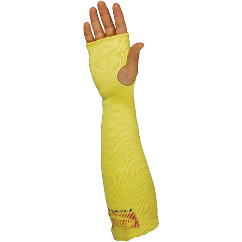 Manchons avec trou pour pouce, Kevlar, 22", ANSI/ISEA 105 niveau 3/EN 388 niveau 3, Jaune Planification Entrepots Molloy