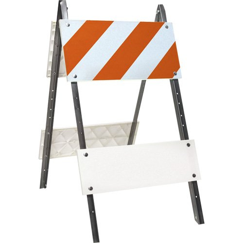 Barricade prismatique, Repliable, 24" lo x 45" h, Orange/Blanc Planification Entrepots Molloy
