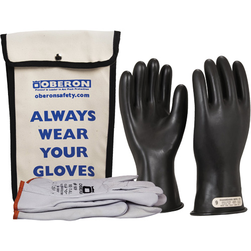Class 0 Rubber Electrical Glove Kit, 10, 11" L, 20 cal/cm², NFPA 70E Planification Entrepots Molloy
