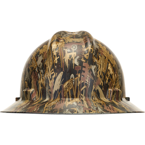 Casque de s&eacute;curit&eacute; &agrave; bordure compl&egrave;te Hydro Dip V-Gard, R&eacute;pond aux normes CSA type 1, Suspension Rochet, Non ventil&eacute; Planification Entrepots Molloy