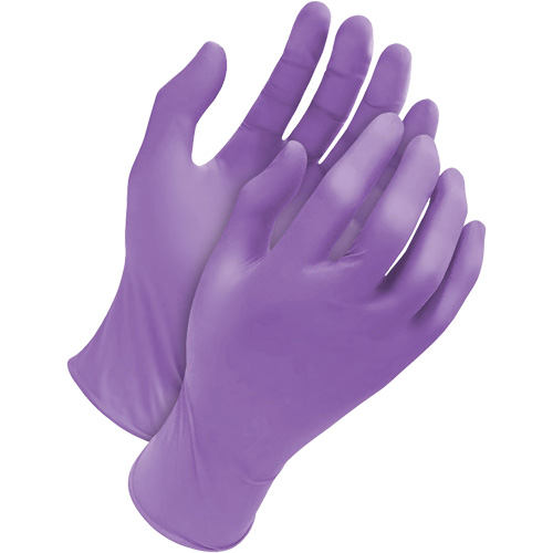 Deny Tripolymer Disposable Gloves, Medium, Latex/Neoprene/Nitrile, 6-mil, Powder-Free, Purple Planification Entrepots Molloy