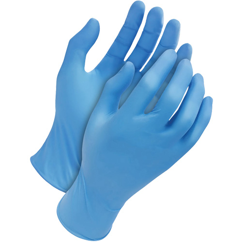 Classic Disposable Gloves, Medium, Nitrile, 4-mil, Powder-Free, Blue Planification Entrepots Molloy
