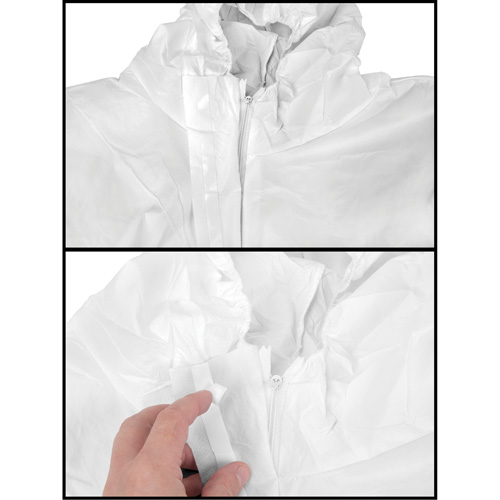 Combinaisons &agrave; capuchon de premi&egrave;re qualit&eacute;, 3T-Grand, Blanc, Microporeux Planification Entrepots Molloy