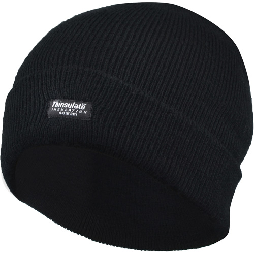 Tuque doubl&eacute;e &agrave; rebord, Doublure en Thinsulate, Taille unique, Noir Planification Entrepots Molloy