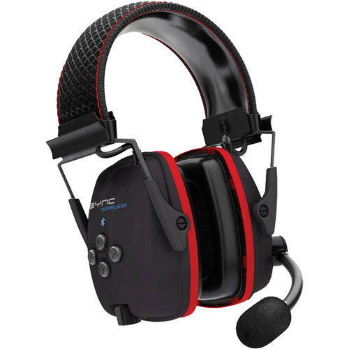 Wireless Hearing Protector Earmuffs with Bluetooth&reg; Audio, Headband Style, 25 dB Planification Entrepots Molloy