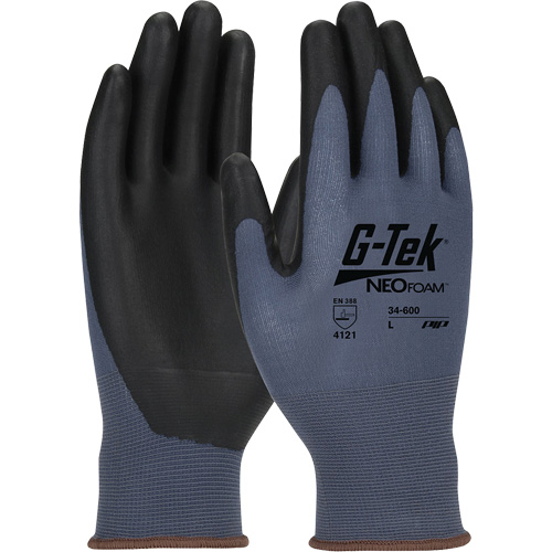 Gants en tricot sans coutures enduits G-Tek NeoFoam, T-petit, R&ecirc;vetement Polyur&eacute;thane, Calibre 15, Enveloppe en Nylon Planification Entrepots Molloy