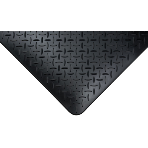 Tapis antifatigue, Losange, 1-2/3' x 3-1/4' x 3/4", Noir, Polyur&eacute;thane Planification Entrepots Molloy