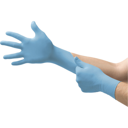 Gants jetables N20, Petit, Nitrile, 4,7 mils, Sans poudre, Bleu Planification Entrepots Molloy