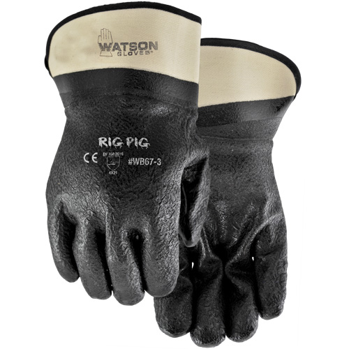 Gants Rig Pig, Taille unique, R&ecirc;vetement Nitrile/PVC, Enveloppe en Jersey Planification Entrepots Molloy