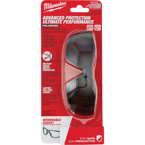 Performance Safety Glasses with Gasket, Black Lens, Polarized, Meets/Exceeds CSA Z94.3 Planification Entrepots Molloy