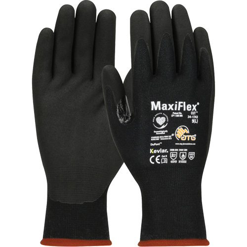 Gants compatibles avec les &eacute;crans tactiles ATG MaxiFlex Cut, Taille T-petit, Calibre 15, Rev&ecirc;tement Mousse de nitrile, Enveloppe en Polyester/Kevlar, ASTM ANSI niveau A4/EN 388 niveau 3/EN 388 niveau D Planification Entrepots Molloy