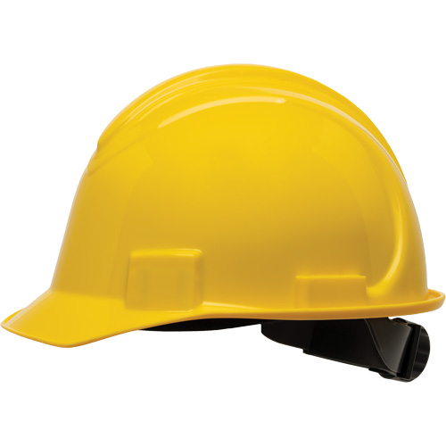 Casque de s&eacute;curit&eacute; &agrave; bord court North, R&eacute;pond aux normes CSA type 1, Suspension Rochet, Non ventil&eacute; Planification Entrepots Molloy