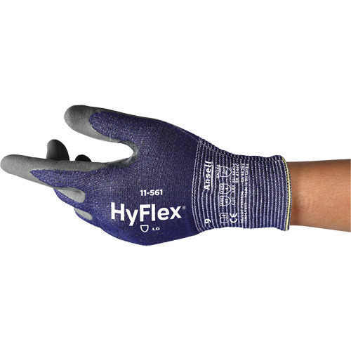 Gants r&eacute;sistants aux coupures HyFlex 11-561, Taille 5, Calibre 15, Rev&ecirc;tement Nitrile, Enveloppe en Intercept, EN 388 niveau C Planification Entrepots Molloy