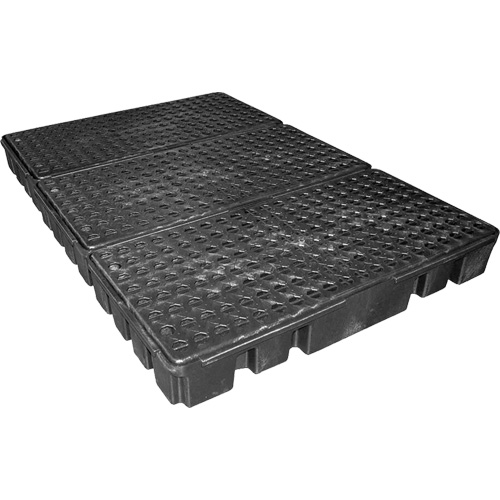 Black Diamond Low Profile Spill Pallet, 76.5 US gal. Spill Capacity, 72" x 49" x 6.5" Planification Entrepots Molloy