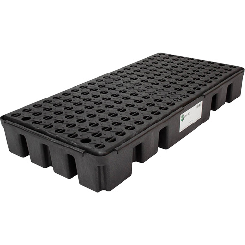 Black Diamond Low Profile Spill Pallet, 25.5 US gal. Spill Capacity, 49" x 24" x 6.5" Planification Entrepots Molloy