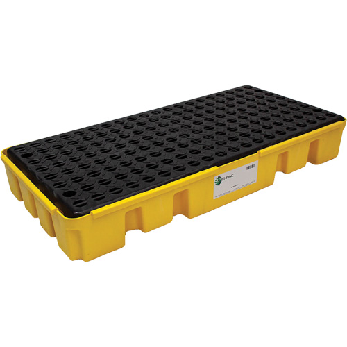 Palette &agrave; profil bas pour contr&ocirc;le des d&eacute;versements, Capacit&eacute; de d&eacute;versement 25.5 gal. US, 49" x 24" x 6,5" Planification Entrepots Molloy