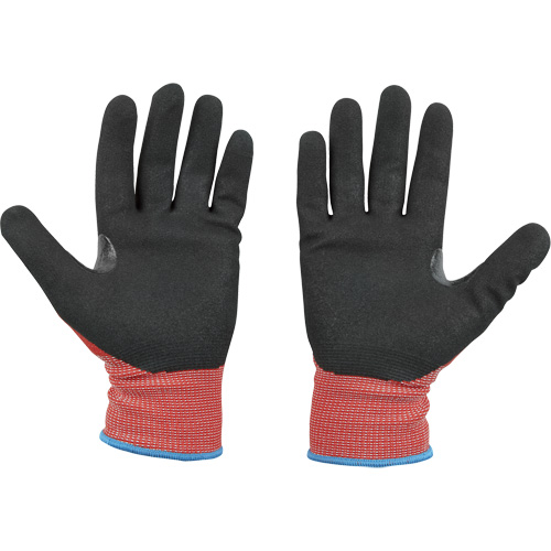 Gants r&eacute;sistants aux coupures enduits par trempage, Taille Moyen, Calibre 15, Rev&ecirc;tement Nitrile, Enveloppe en Nylon/Lycra, ASTM ANSI niveau A2 Planification Entrepots Molloy