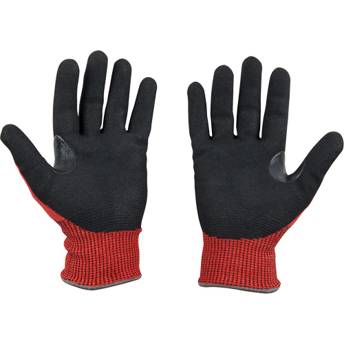 Gants r&eacute;sistants aux coupures enduits par trempage, Taille Grand, Calibre 15, Rev&ecirc;tement Nitrile, Enveloppe en Nylon/Lycra, ASTM ANSI niveau A4 Planification Entrepots Molloy