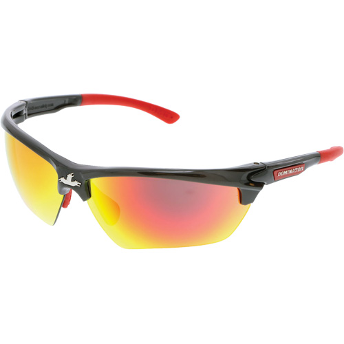 Lunettes de s&eacute;curit&eacute; Dominator s&eacute;rie DM3, Lentille Miroir orange, Antibu&eacute;e/Anti-&eacute;gratignures, ANSI Z87+ Planification Entrepots Molloy