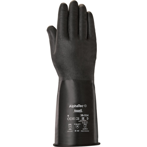 AlphaTec&reg; 38-514 Gloves, Size 7, 14" L, Butyl Rubber, 14-mil Planification Entrepots Molloy