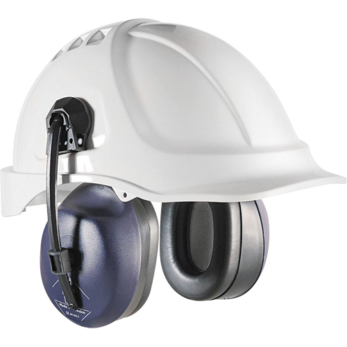 Serre-t&ecirc;te antibruit H12K, Fixation pour casque, 28 NRR dB Planification Entrepots Molloy