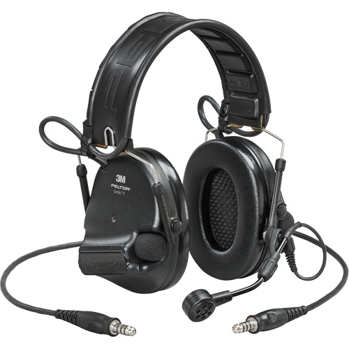 Casque VI NIB avec deux fils de sortie et rail arc Peltor ComTac, Style Bandeau, 23 dB Planification Entrepots Molloy