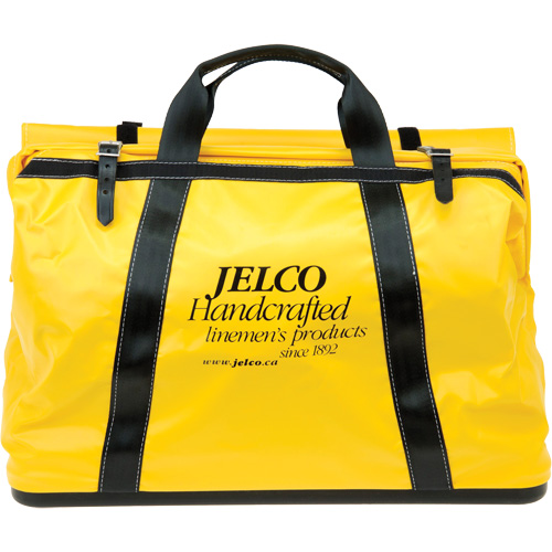 Sac de transport avec rev&ecirc;tement en vinyle, Nylon, Noir/Jaune Planification Entrepots Molloy
