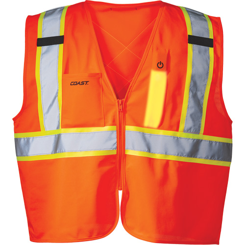 Veste de s&eacute;curit&eacute; SV350 X-Back avec lampe, Orange haute visibilit&eacute;, Petit, Polyester Planification Entrepots Molloy